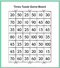 Times Tussle Game Board Image