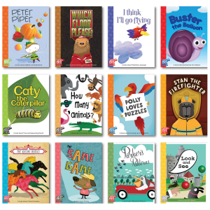 A selection of titles from the ORIGO Pre-K Big Books set.