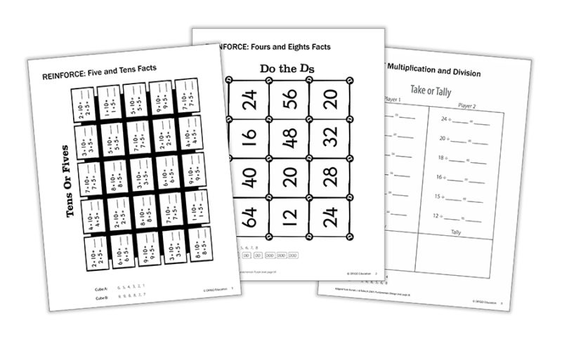 Fluency In Math Multiplication And Division Activity