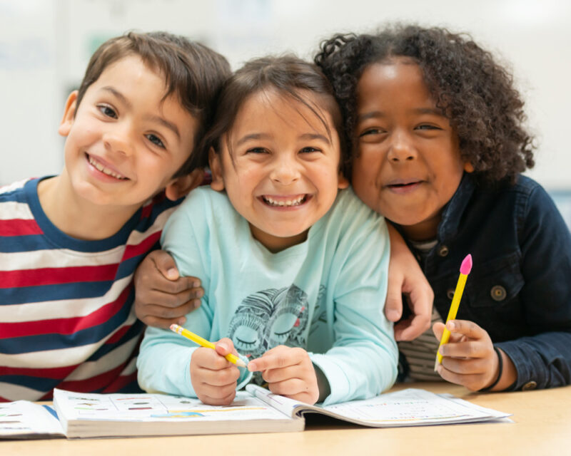 3 children smiling