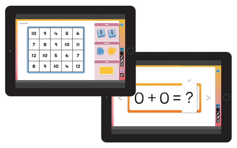 book and box of fact strategies on ipads