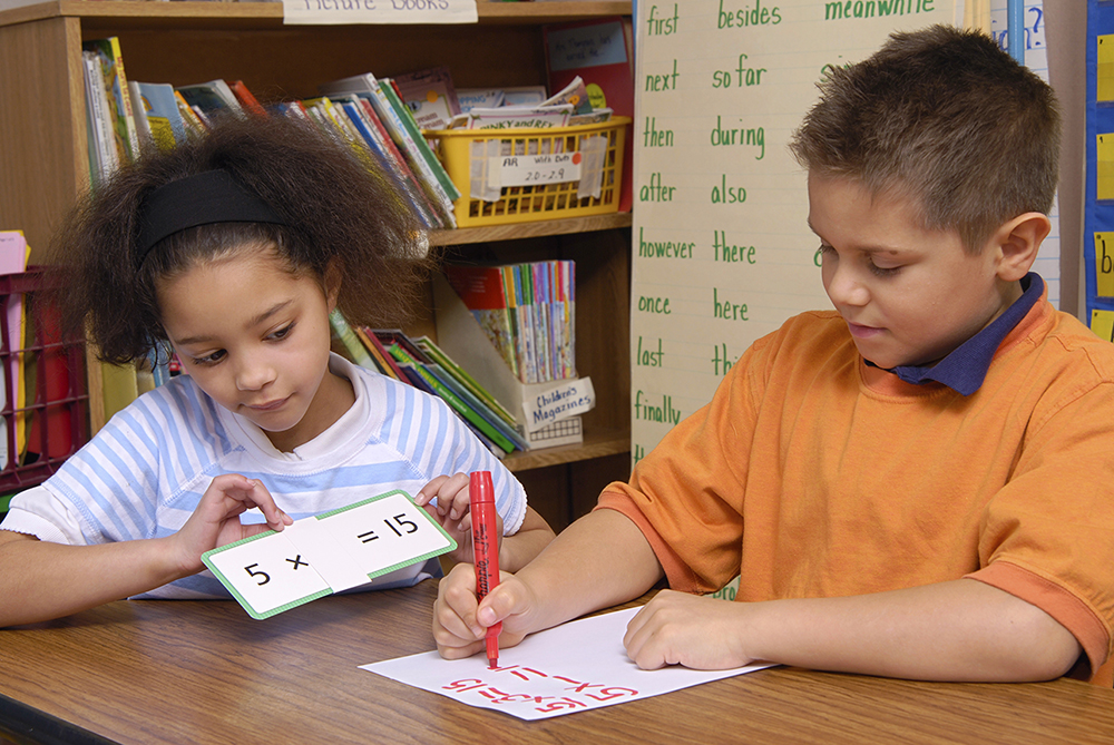 students using the book and box of fact strategies